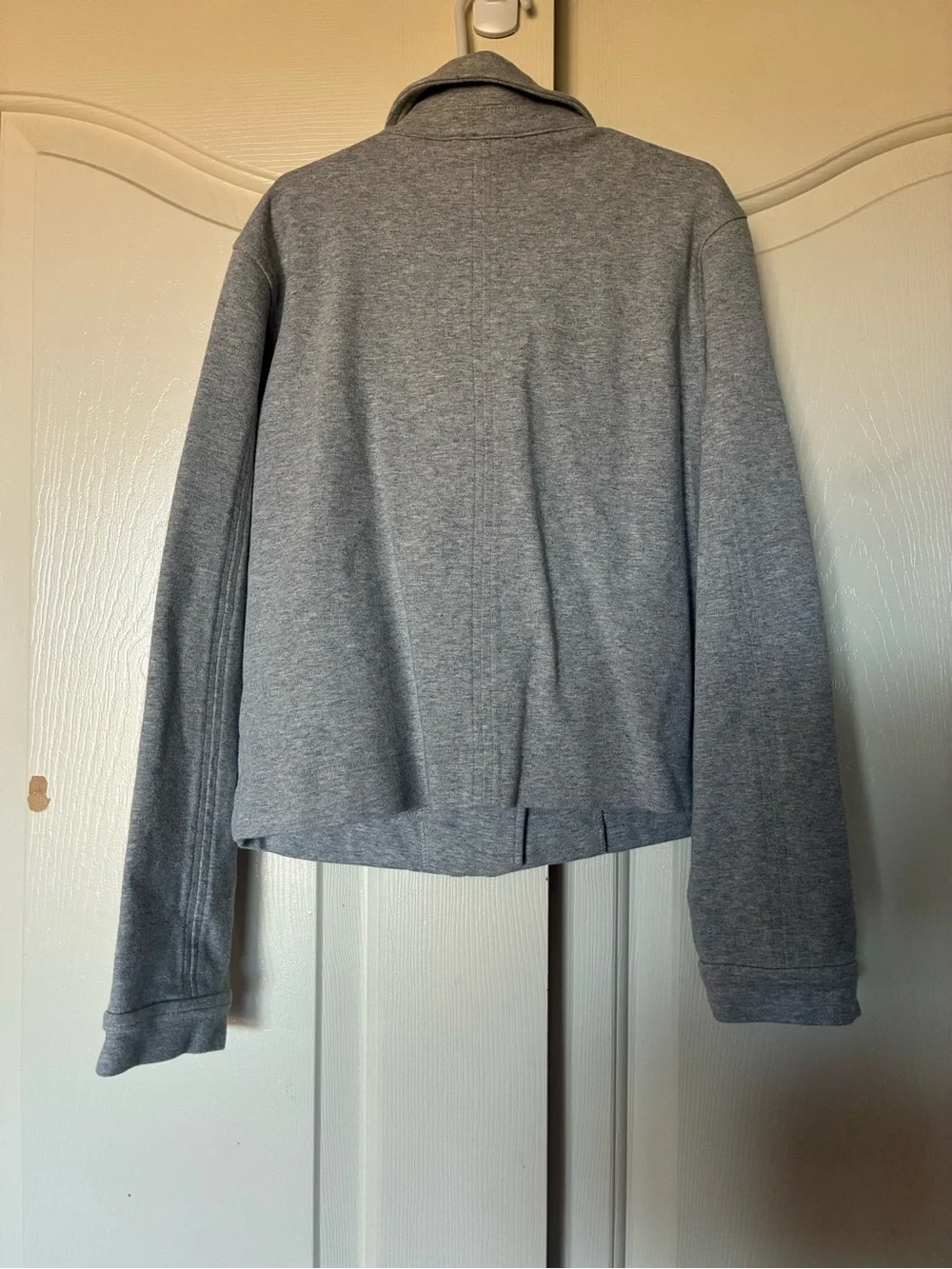 Old Navy Girl Active Grey Jacket Coat Zipper Long Sleeve Cotton Size Large 10-12